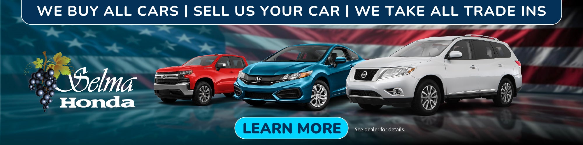 WE TAKE ALL TRADE INS #SelmaHonda #Selma #CA