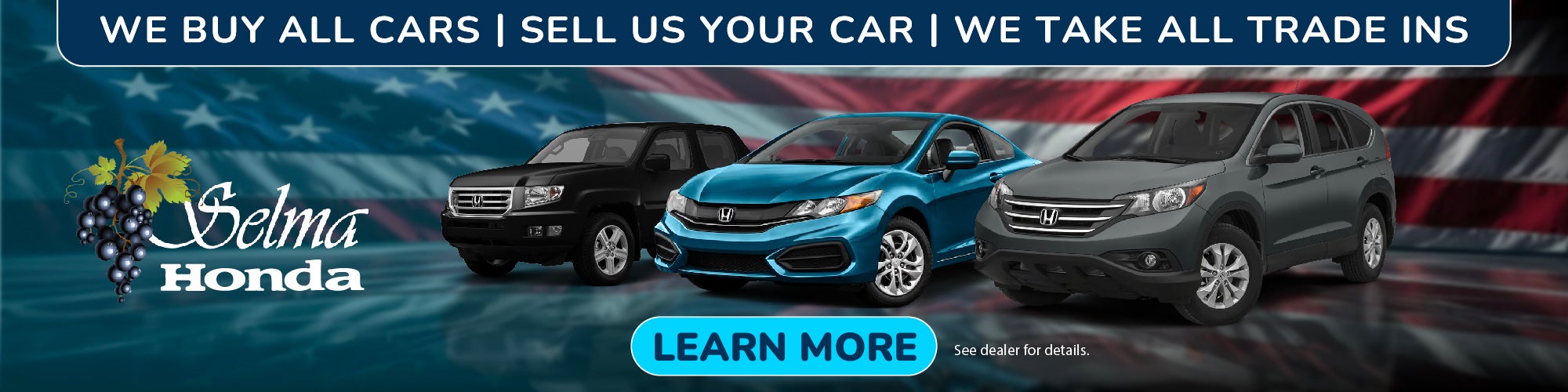 WE TAKE ALL TRADE INS #SelmaHonda #Selma #CA