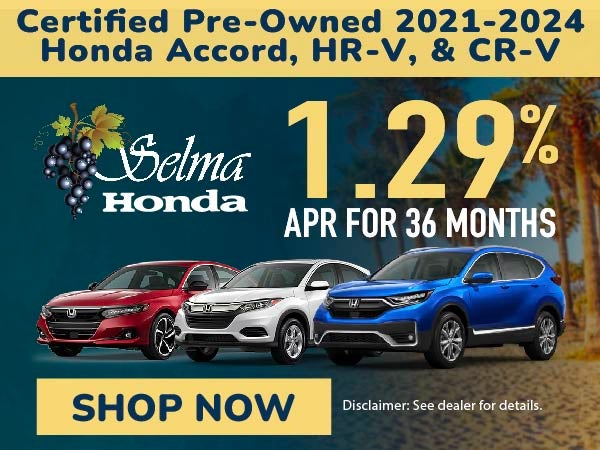 Certified Pre-Owned 2021-2024 Honda Accord, HR-V, & CR-V