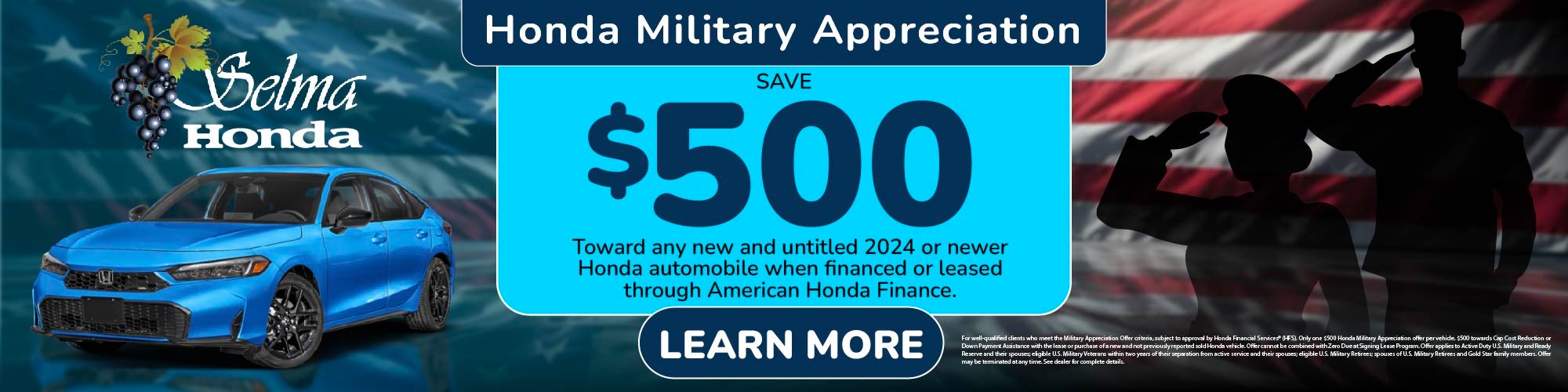 Military Appreciation #SelmaHonda #Honda #Selma #CA