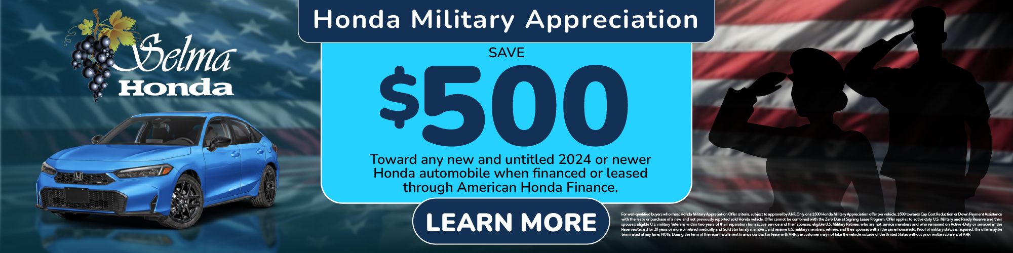 Military Appreciation #SelmaHonda #Honda #Selma #CA
