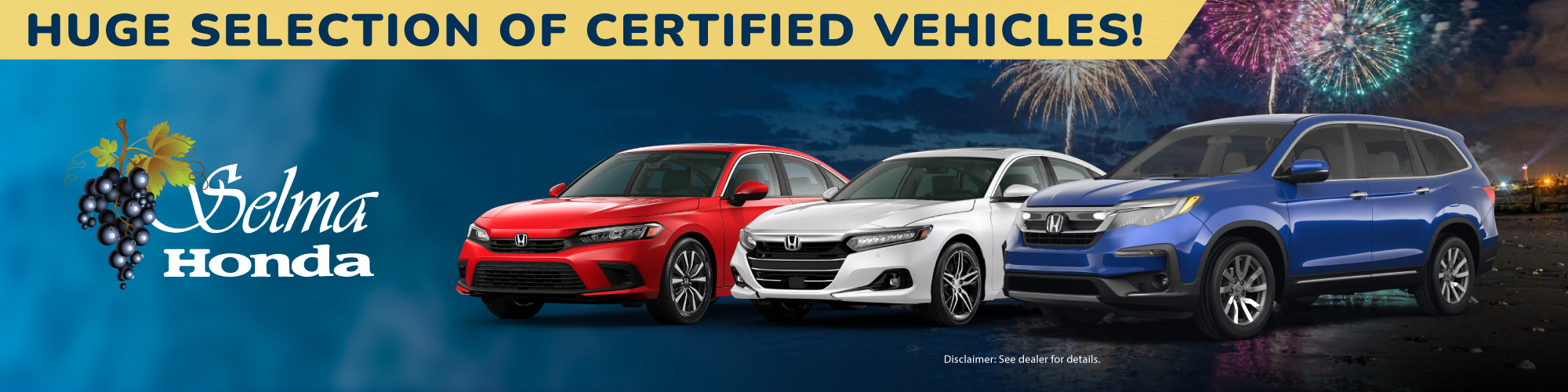 Certified Vehicles #SelmaHonda #Selma #CA
