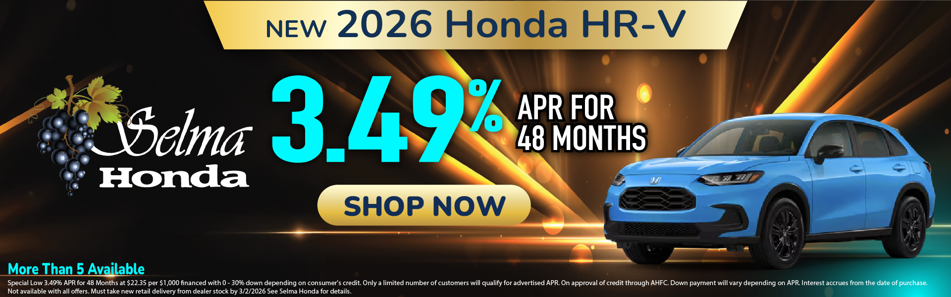 New 2026 Honda HR-V #SelmaHonda #Selma #CA