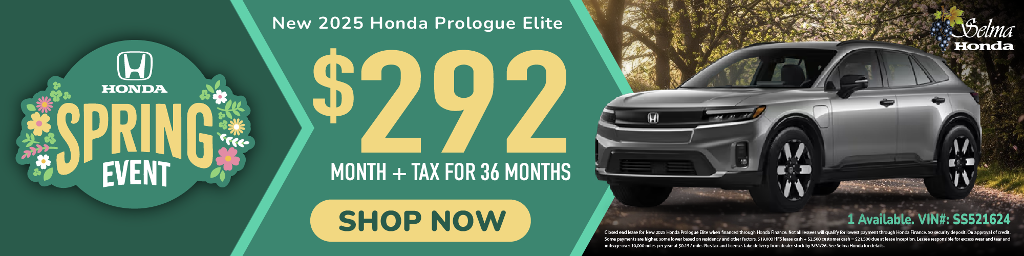 2025 Honda Prologue Elite #SelmaHonda #Selma #CA