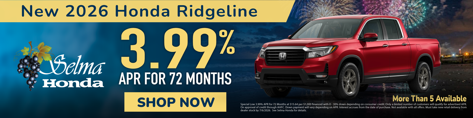 New 2026 Honda Ridgeline #SelmaHonda #Selma #CA
