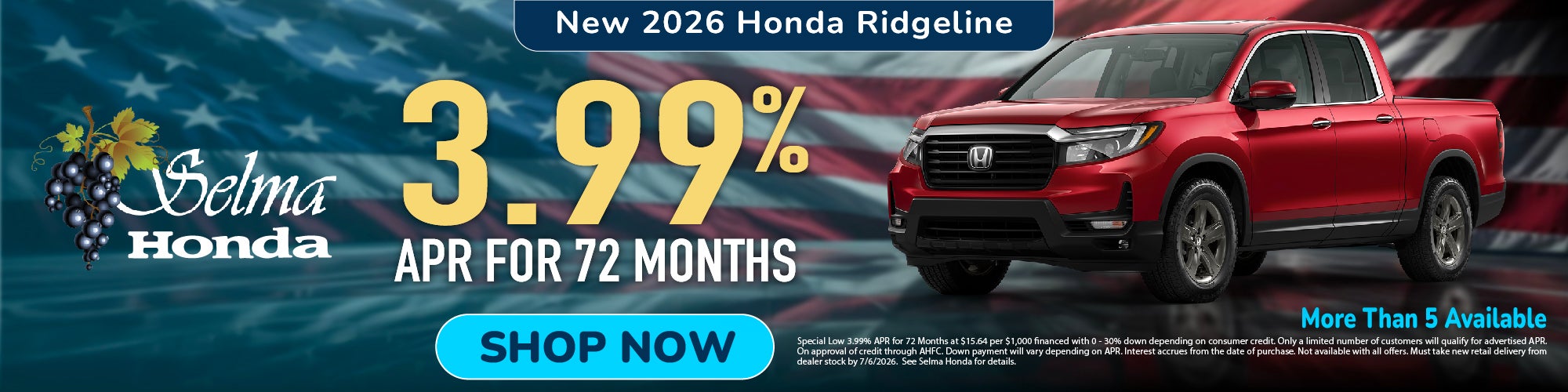 New 2026 Honda Ridgeline #SelmaHonda #Selma #CA