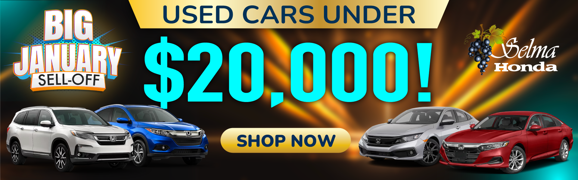 Used Cars Under $20,000 #SelmaHonda #Selma #CA