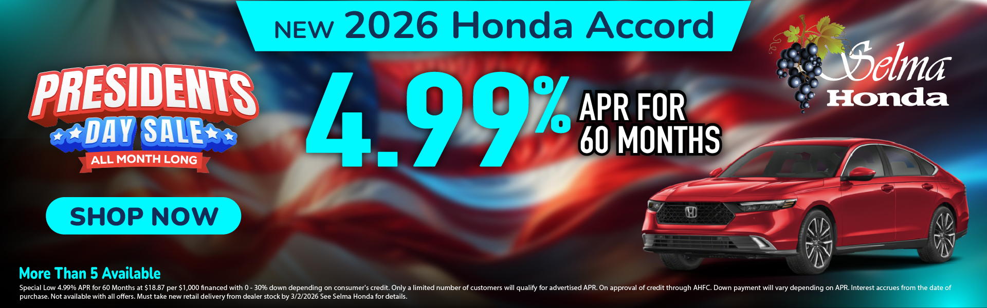 New 2026 Honda Accord #SelmaHonda #Selma #CA
