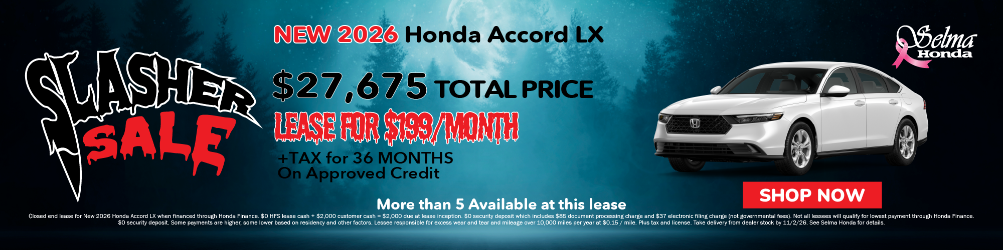 2026 Honda Accord LX #SelmaHonda #Selma #CA