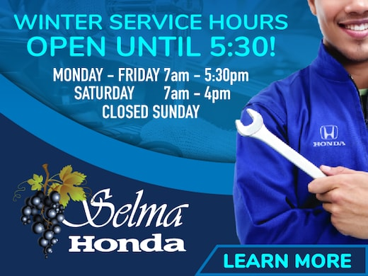 WINTER SERVICE HOURS- OPEN UNTIL 5:30!